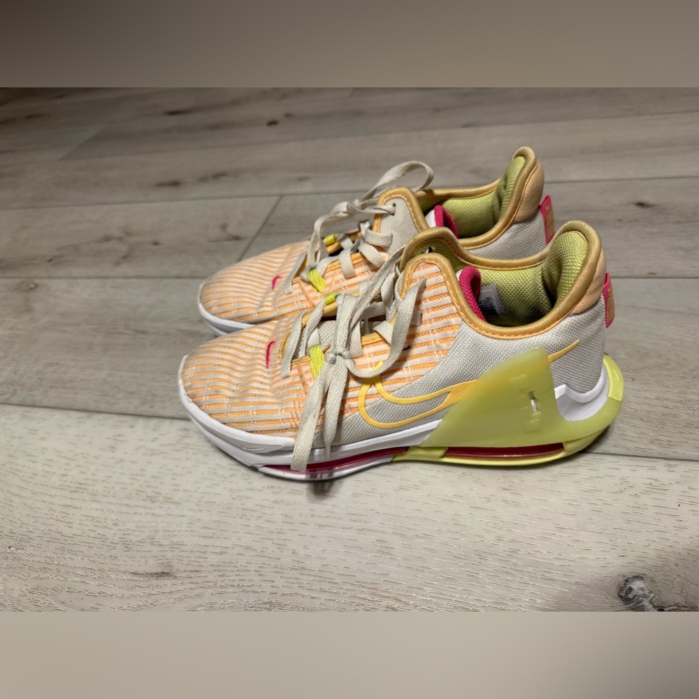 Nike Athletic Shoes in Yellow and Pink.   Basketball
